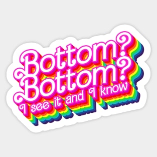 bottom as Padam Sticker